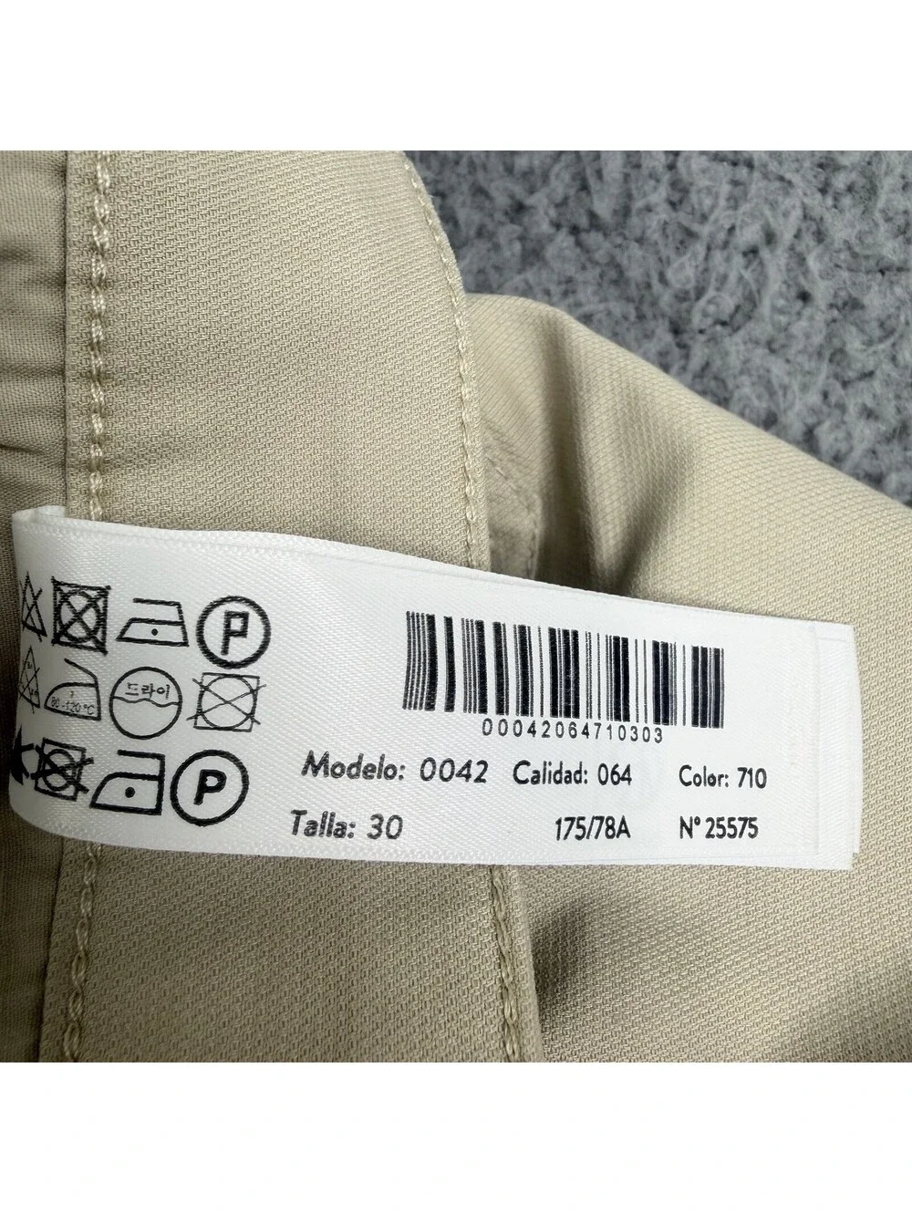 Massimo Dutti Slim Fit Cotton Blend Stretch Men's Size W30X30L Chino Pants NWT